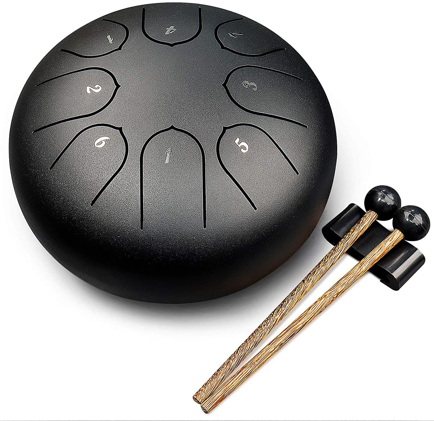 Lronbird Steel Tongue Drum Kit, 8-notes-6 Inch C-key Musical Drums Set - Handpan
