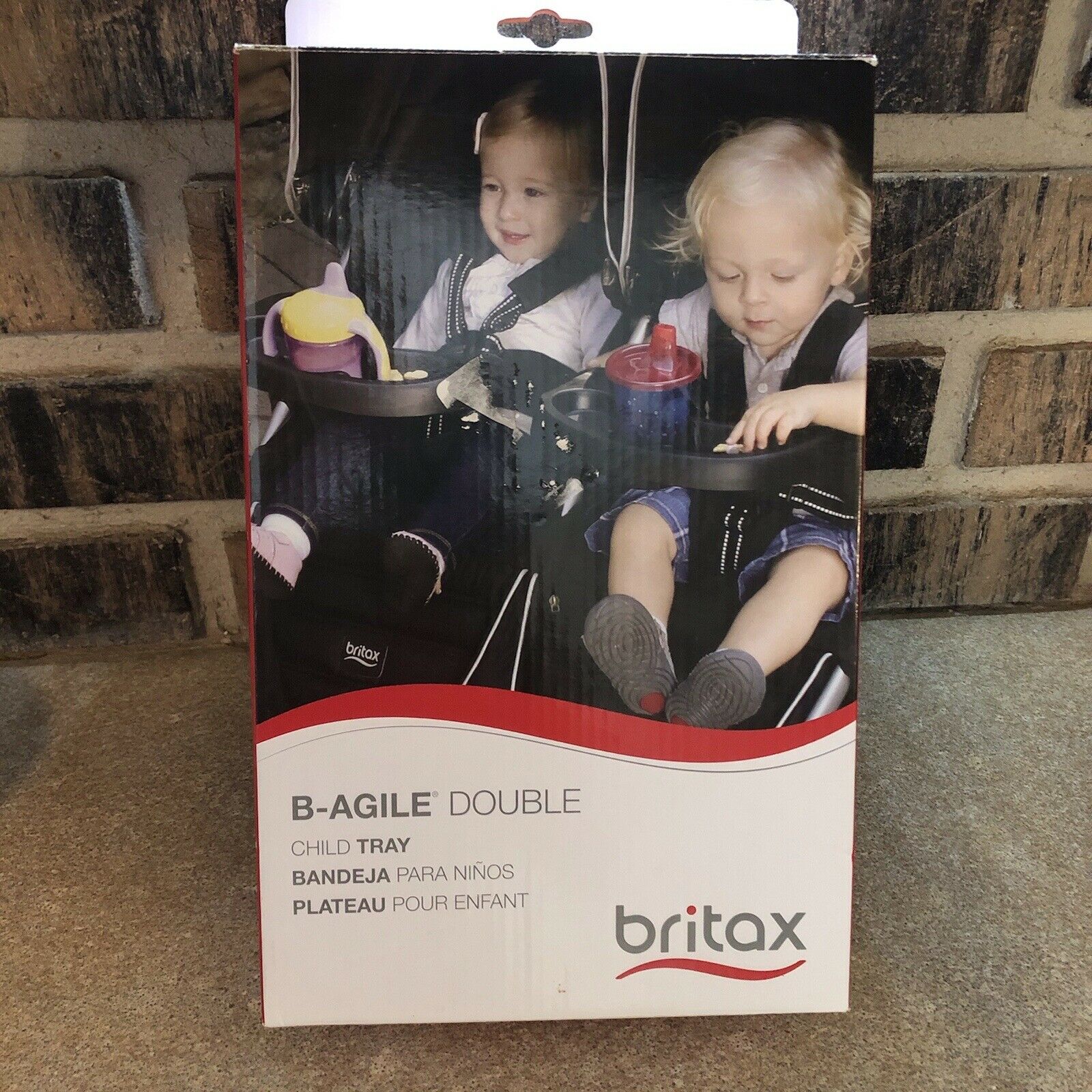 Britax Child Tray For B-agile Double Strollers, Black Open Box