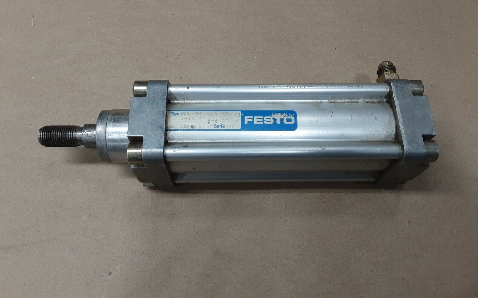 Festo Dnu-50-100-ppv-a Cylinder 12 Bar 180 Psi #4009d67pr5rm