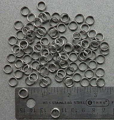 Size #5 Split Rings 100 Count Pack Stainless Steel Usa Made Fishing Tackle