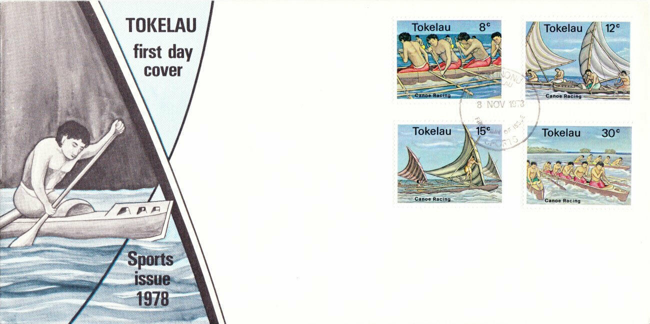 Tokelau Scott 65-68 8c, 12c, 15c And 30c Canoe Racing 1978 Nukunonu Tokelau Firs