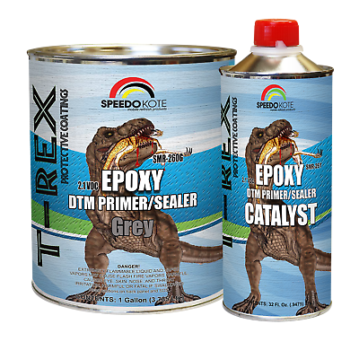 Epoxy Fast Dry 2.1 Low Voc Dtm Primer & Sealer Gray Gallon Kit, Smr-260g/261