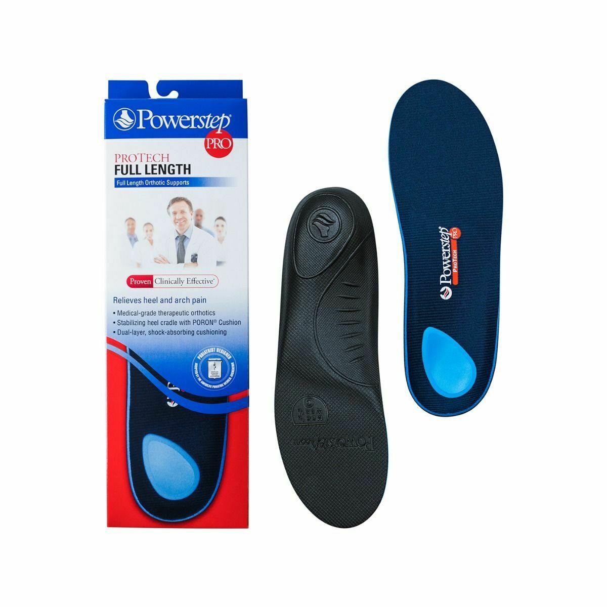 Powerstep Protech - Full Length Insoles (professional Grade Orthotic) Many Sizes