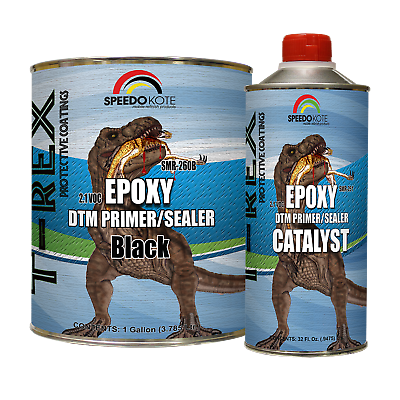 Epoxy Fast Dry 2.1 Low Voc Dtm Primer & Sealer Black Gallon Kit, Smr-260b/261