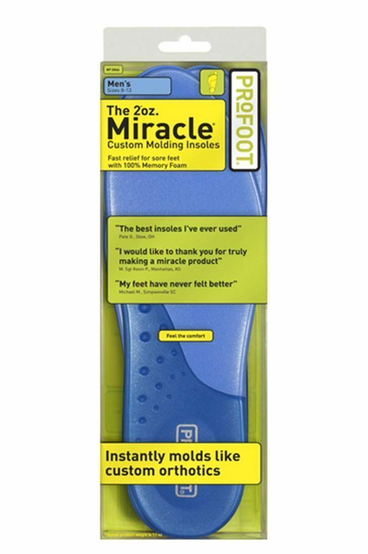 Profoot Miracle Custom Molding Insoles Men's Sizes 8-13 1 Pair