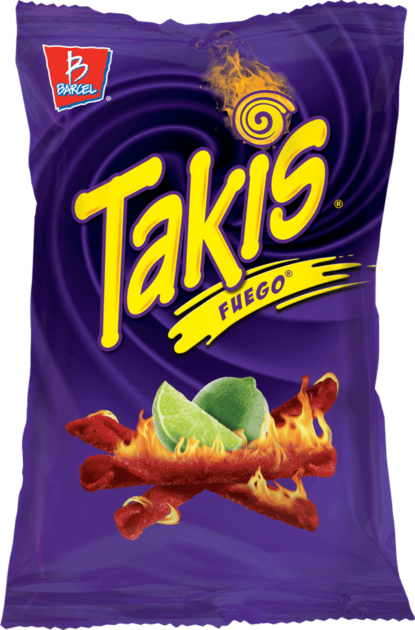 New Barcel Takis Fuego Hot Chili Pepper & Lime Tortilla Chips 9.9 Oz Bag