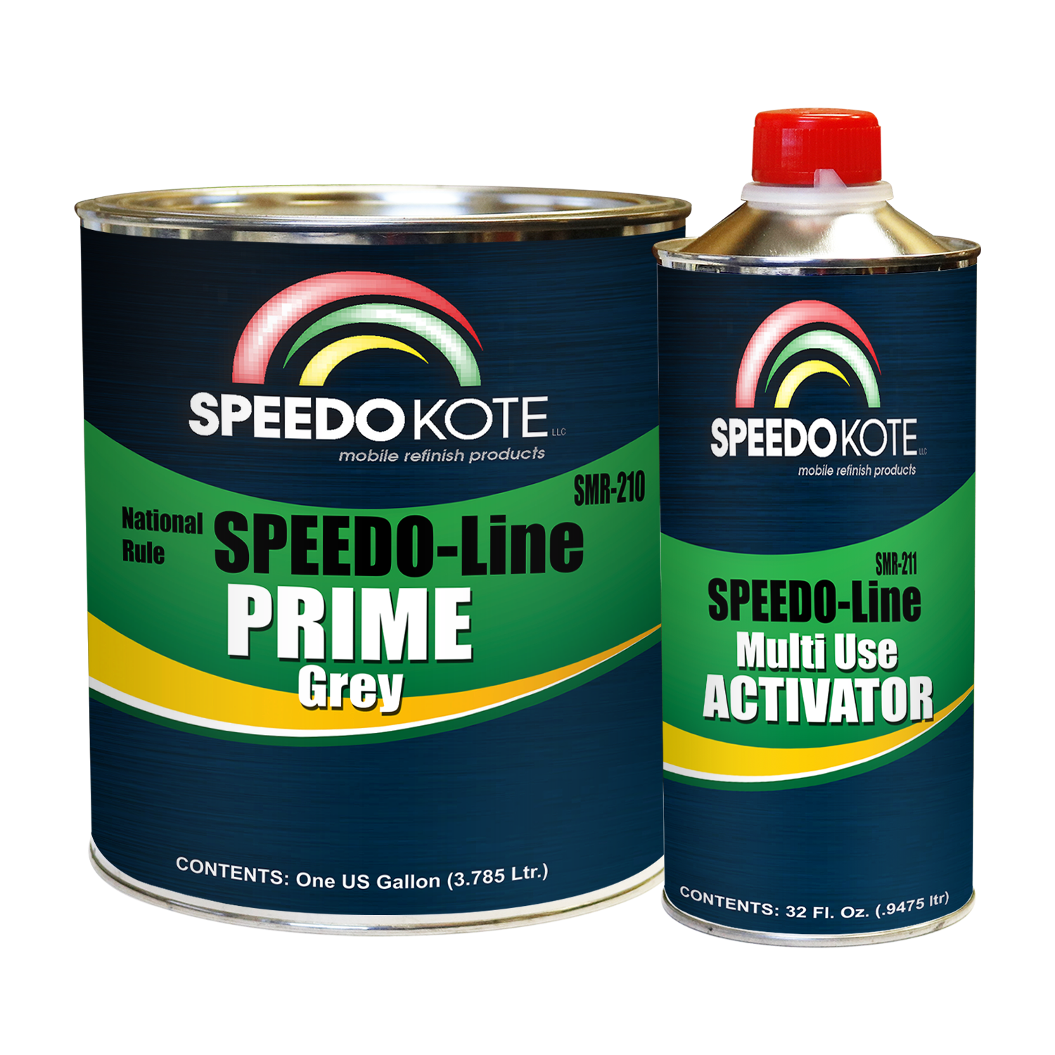 Speedokote High Build 2k Urethane Primer Gray Gallon Kit, Smr-210/211-k