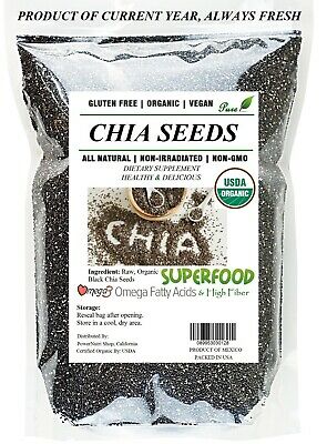 6 Lbs Usda Organic Pure Premium Black Chia Seeds Vegan,gluten-free,nongmo,fresh