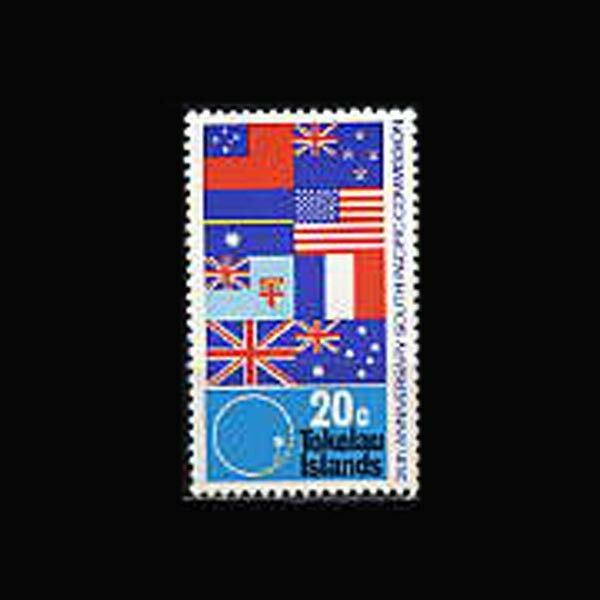 Tokelau, Sc #36, Mnh, 1972, Flags, Pacific Commission, Fhi-c