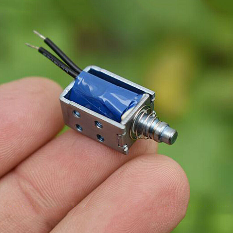 5v-6v Dc Suction Micro Electromagnet Spring Push Pull Type Rod Solenoid Magnet